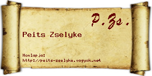 Peits Zselyke névjegykártya